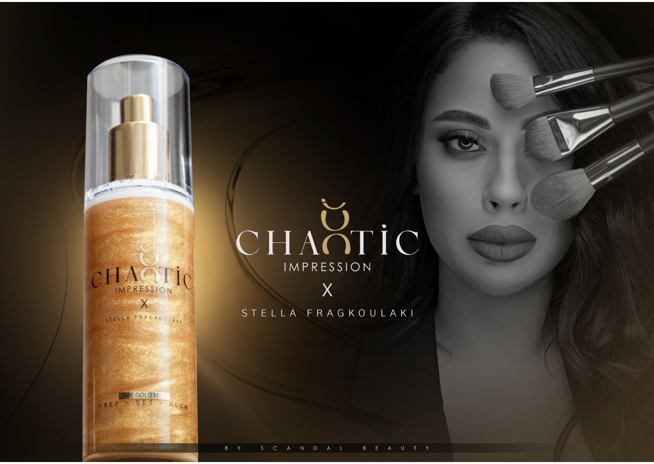 Chaotic Impression x Stella Fragkoulaki Prep–Set–Glow Face Mist – Special Gold Edition - Image 2